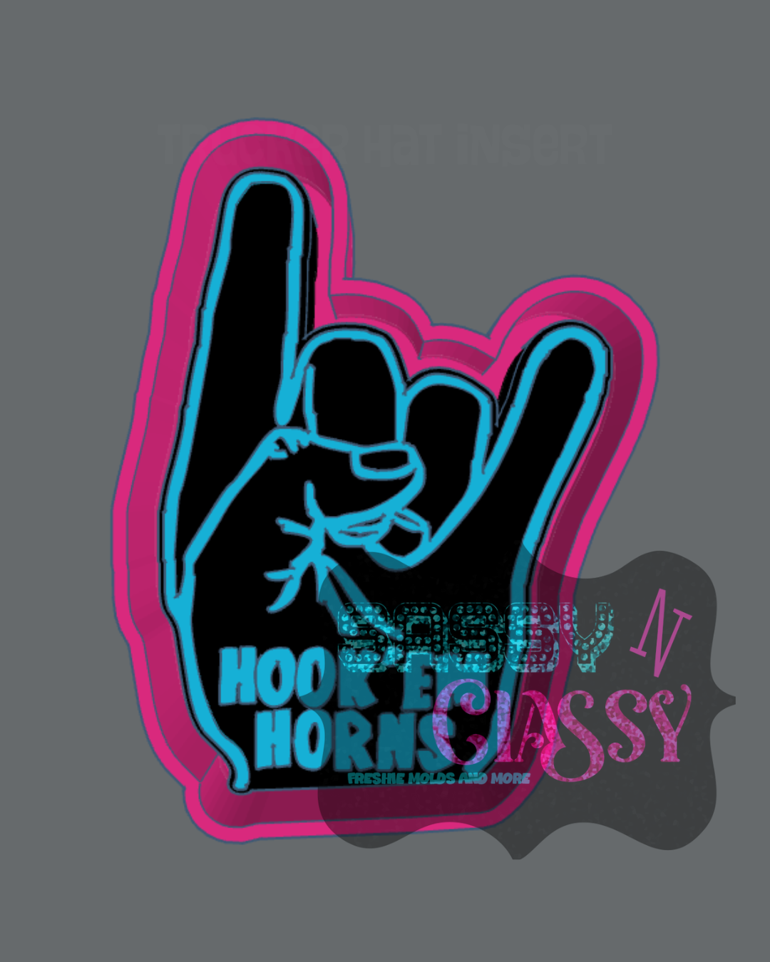 Hook Em Horns Freshie Mold