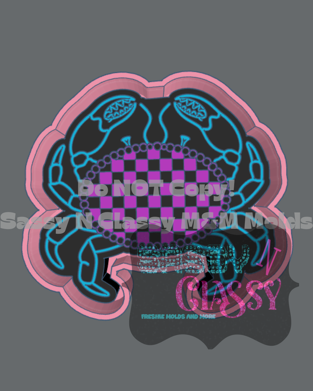 Checkered Crab Freshie Mold ***SNC Exclusive***