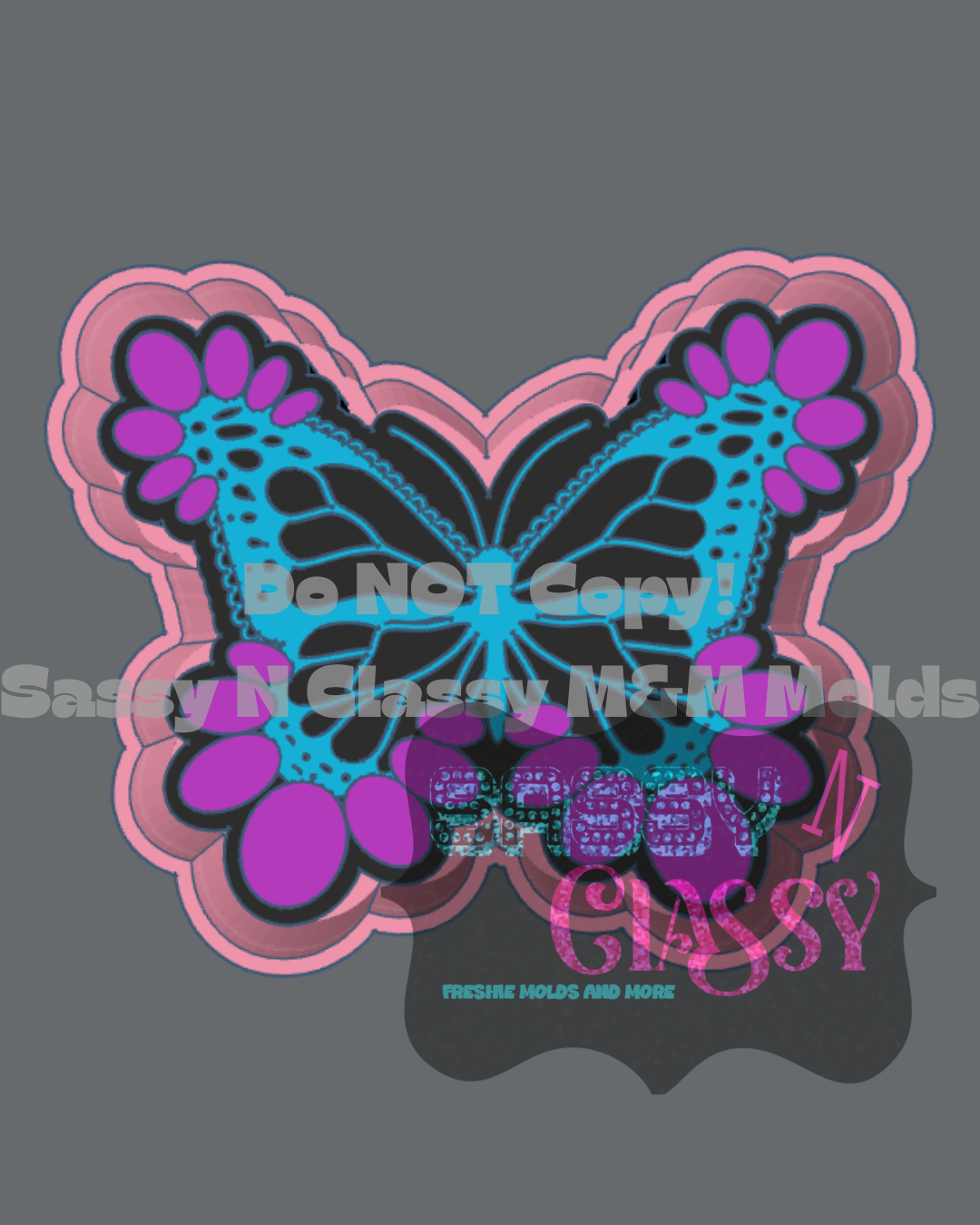 Turquoise Butterfly Freshie Mold ***SNC Exclusive***