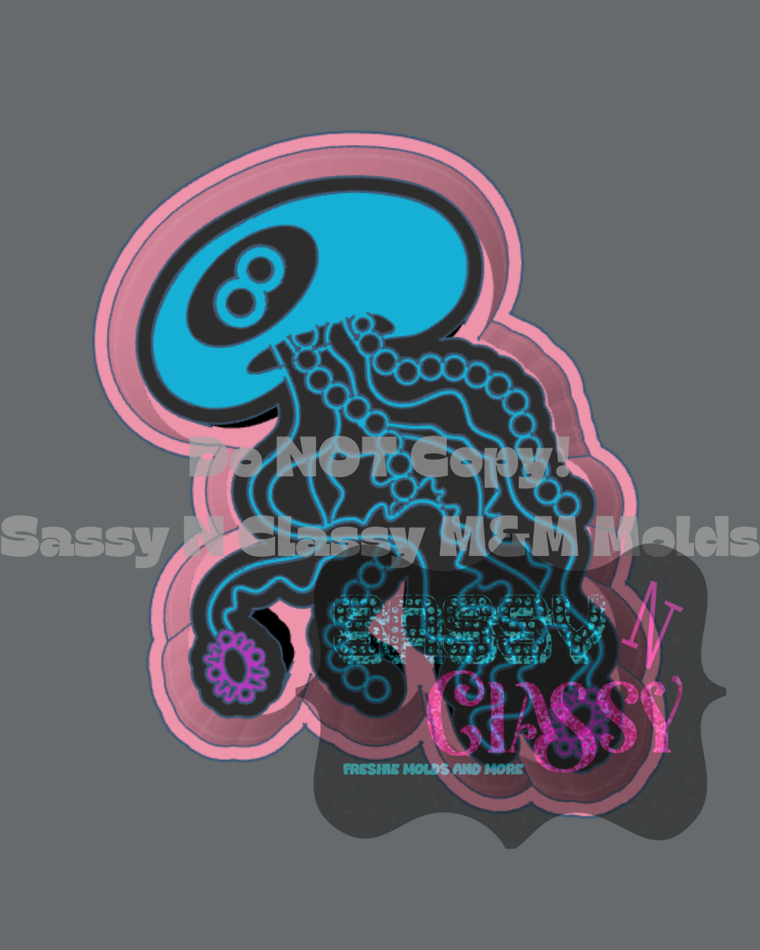 8 ball Jellyfish Freshie Mold ***SNC Exclusive***