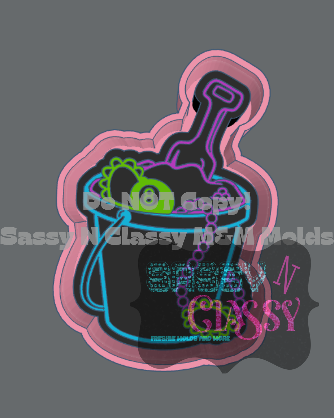 Pail of Turquoise Freshie Mold ***SNC Exclusive***