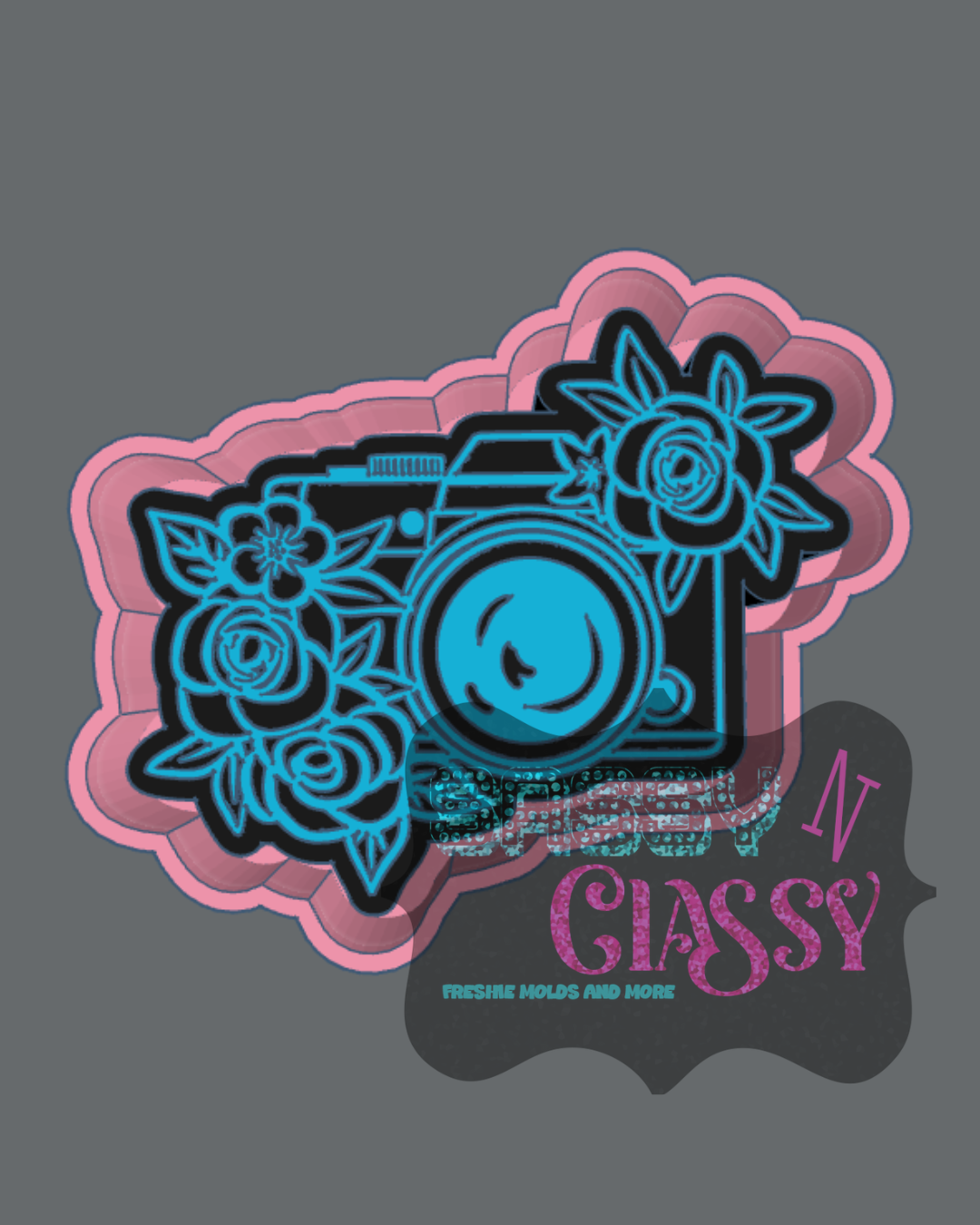 Camera with Flowers Freshie Mold