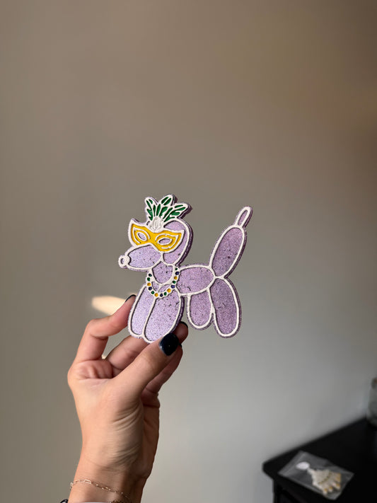 Mardi Gras Balloon Dog Freshie Mold