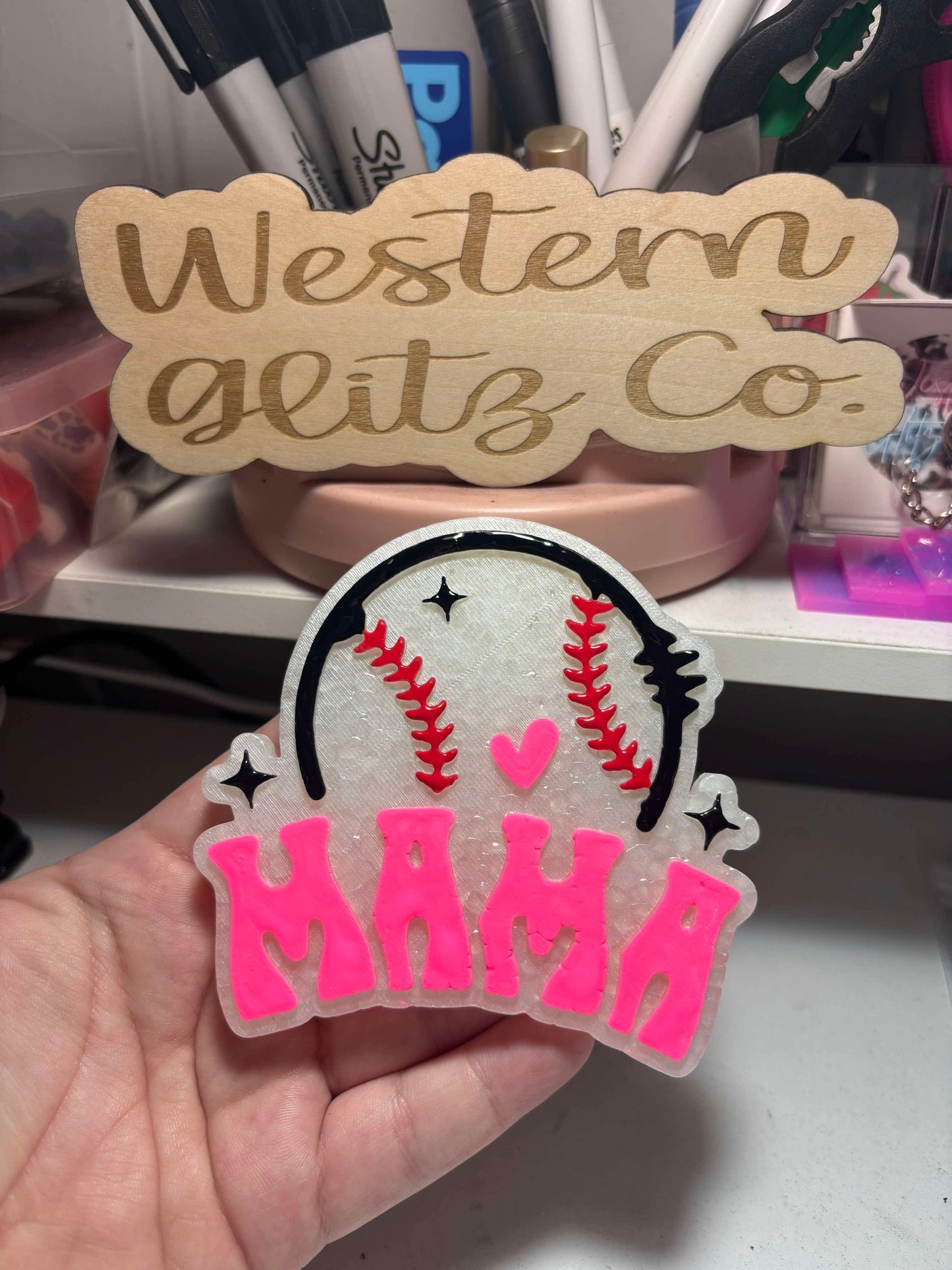 Baseball/Softball Mama Freshie Mold