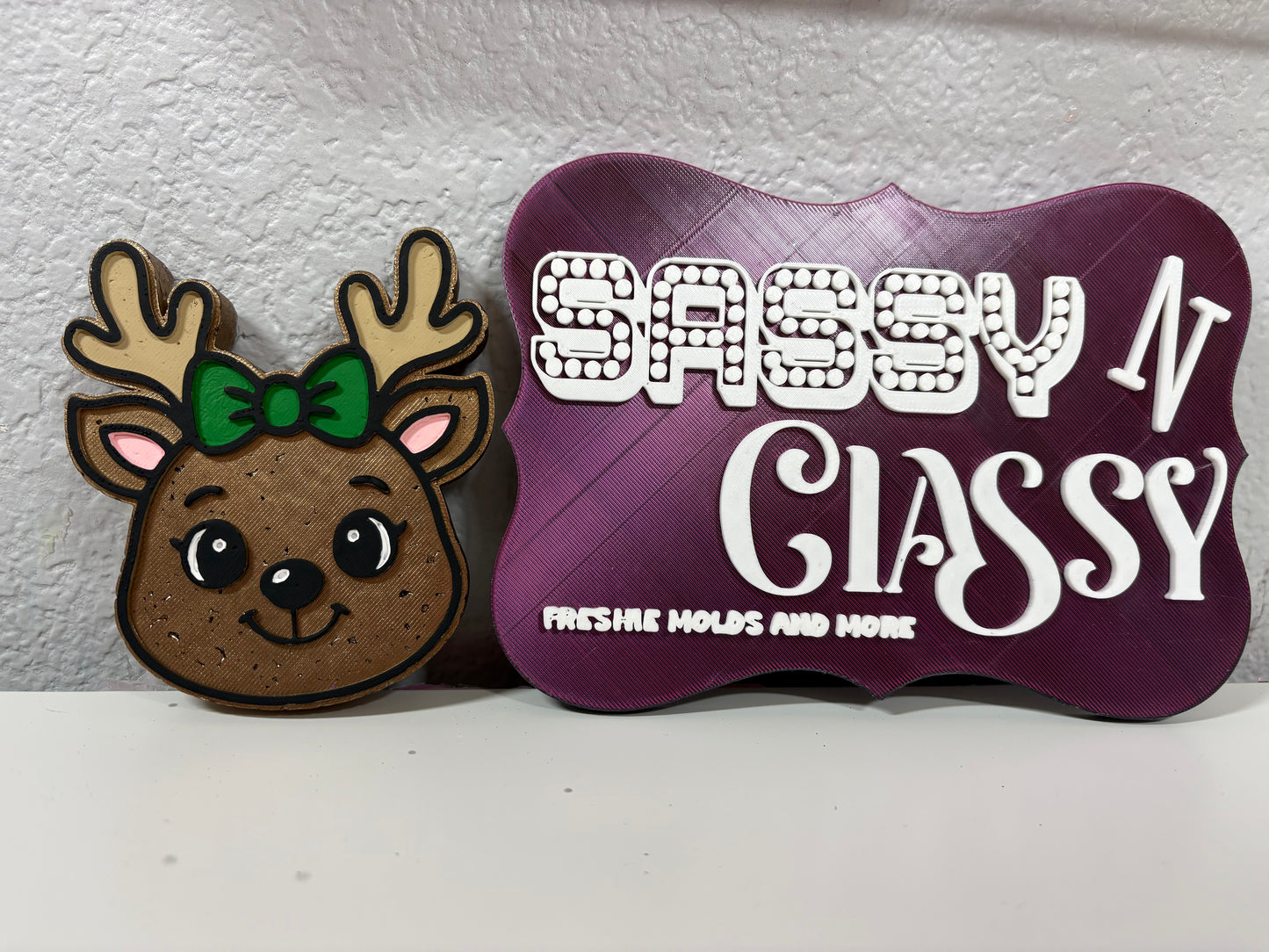 Girlie Reindeer Freshie Mold