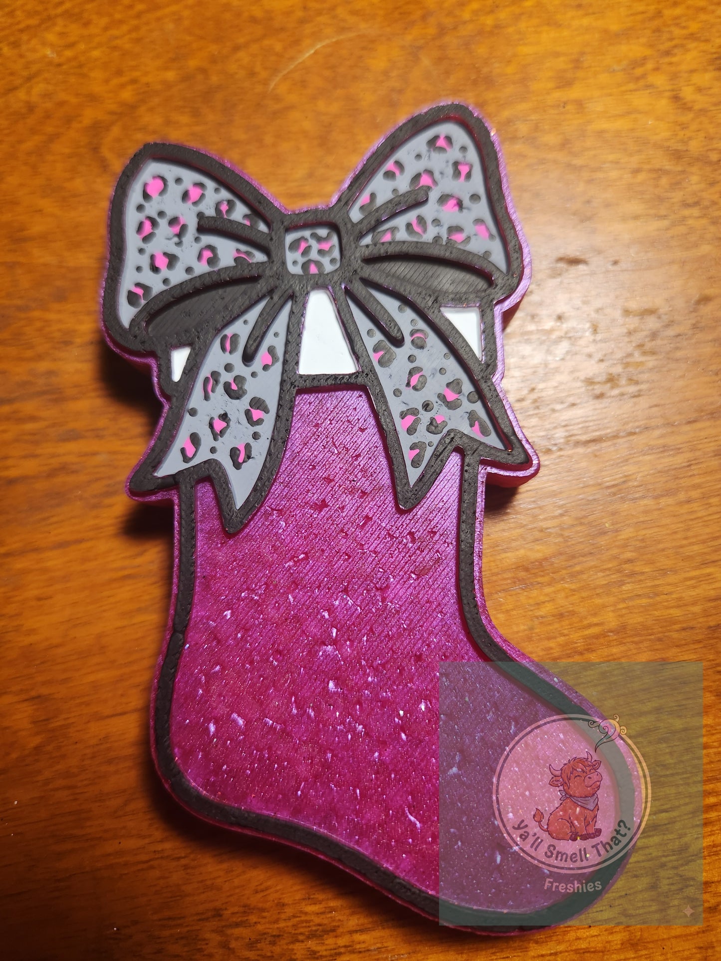 Stocking with Bow Freshie Mold