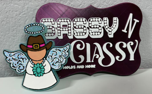 Western Wooden Angel Freshie Mold