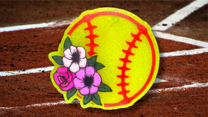 Softball/Baseball with Flowers Freshie Mold