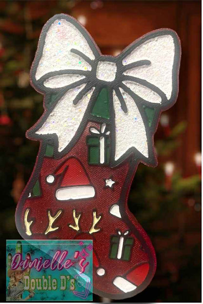 Stocking with Bow Insert Set