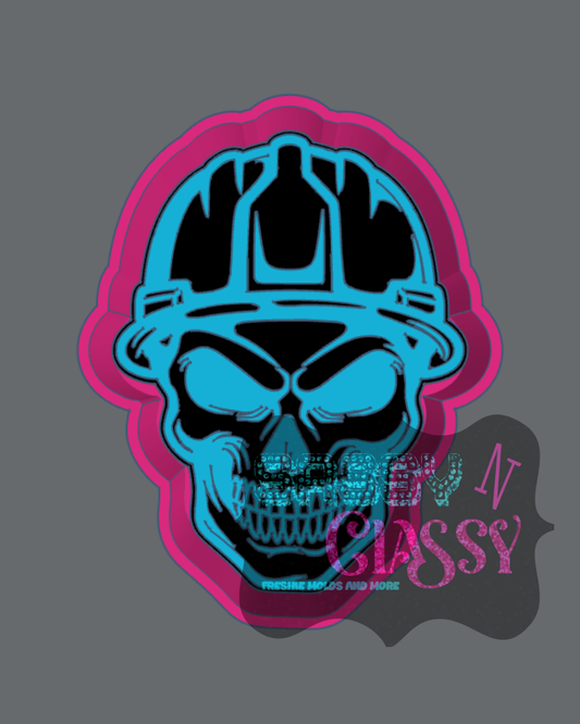 Hard Hat Skull Freshie Mold