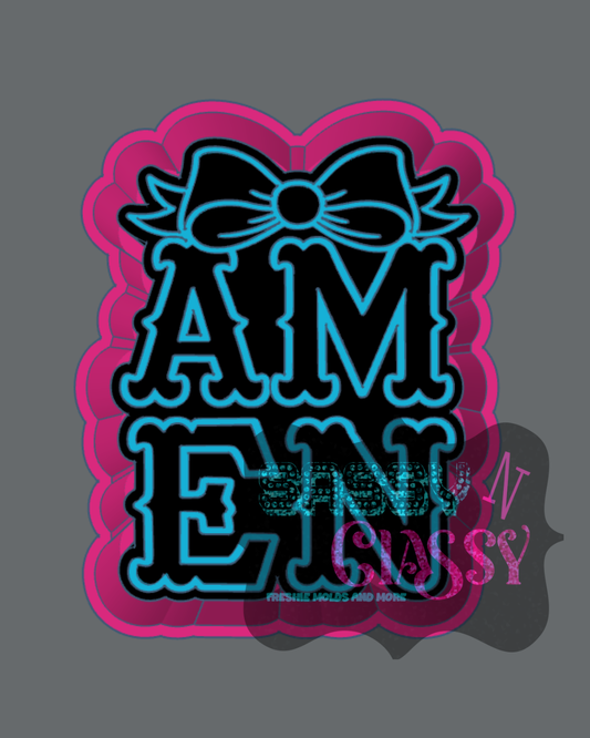 Amen with Bow Freshie Mold