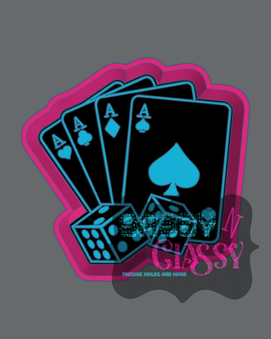 Aces with Dice Freshie Molds