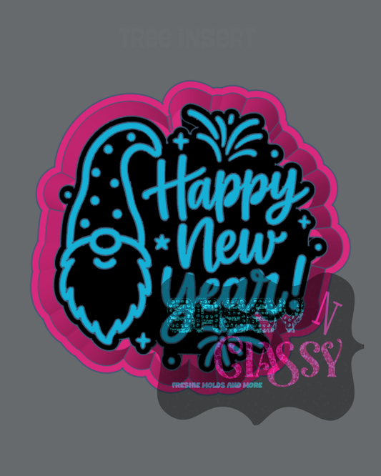 Happy New Year Gnome Freshie Mold