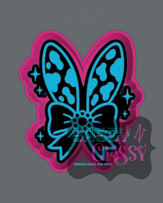 Cow Print Bunny Ears Freshie Mold