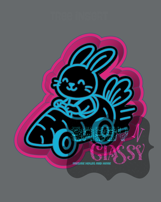Bunny in Carrot Racecar Freshie Mold