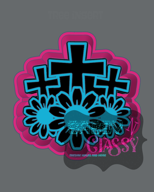 Daisy Crosses Freshie Mold