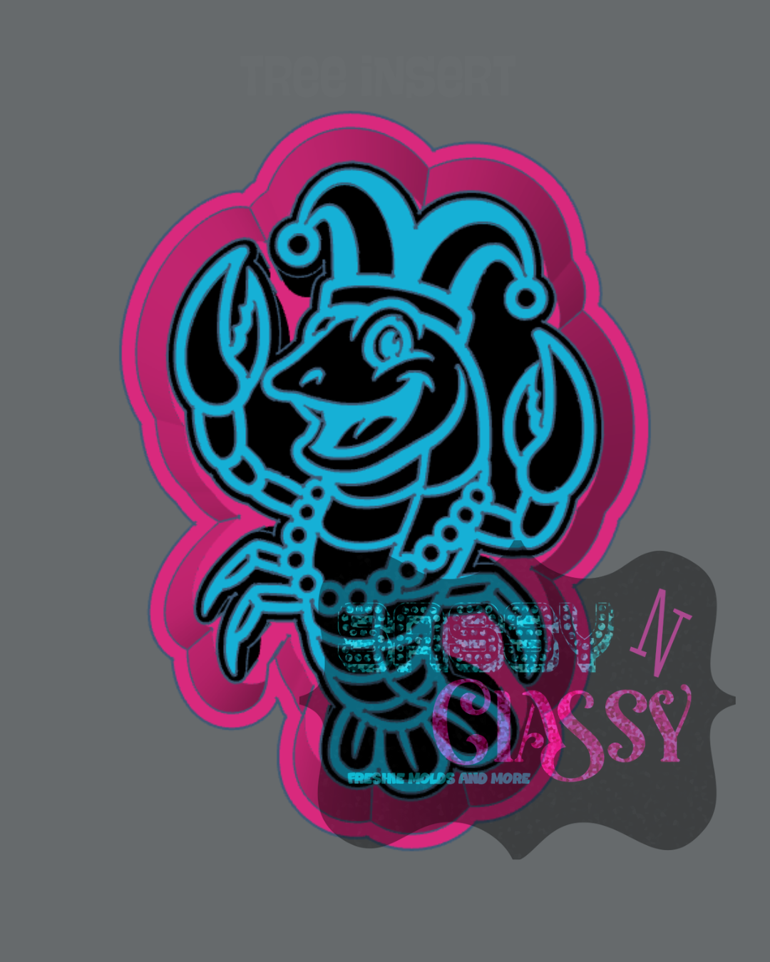 Mardi Gras Crawfish Freshie Mold