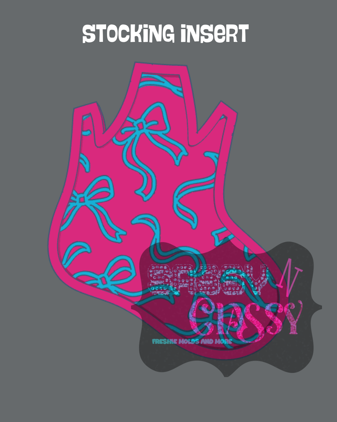 Stocking with Bow Insert Set