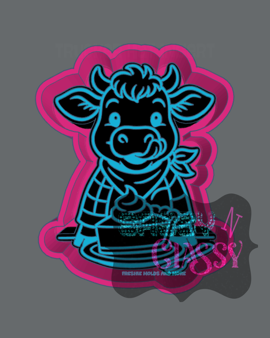 Pumpkin Pie Cow Freshie Mold