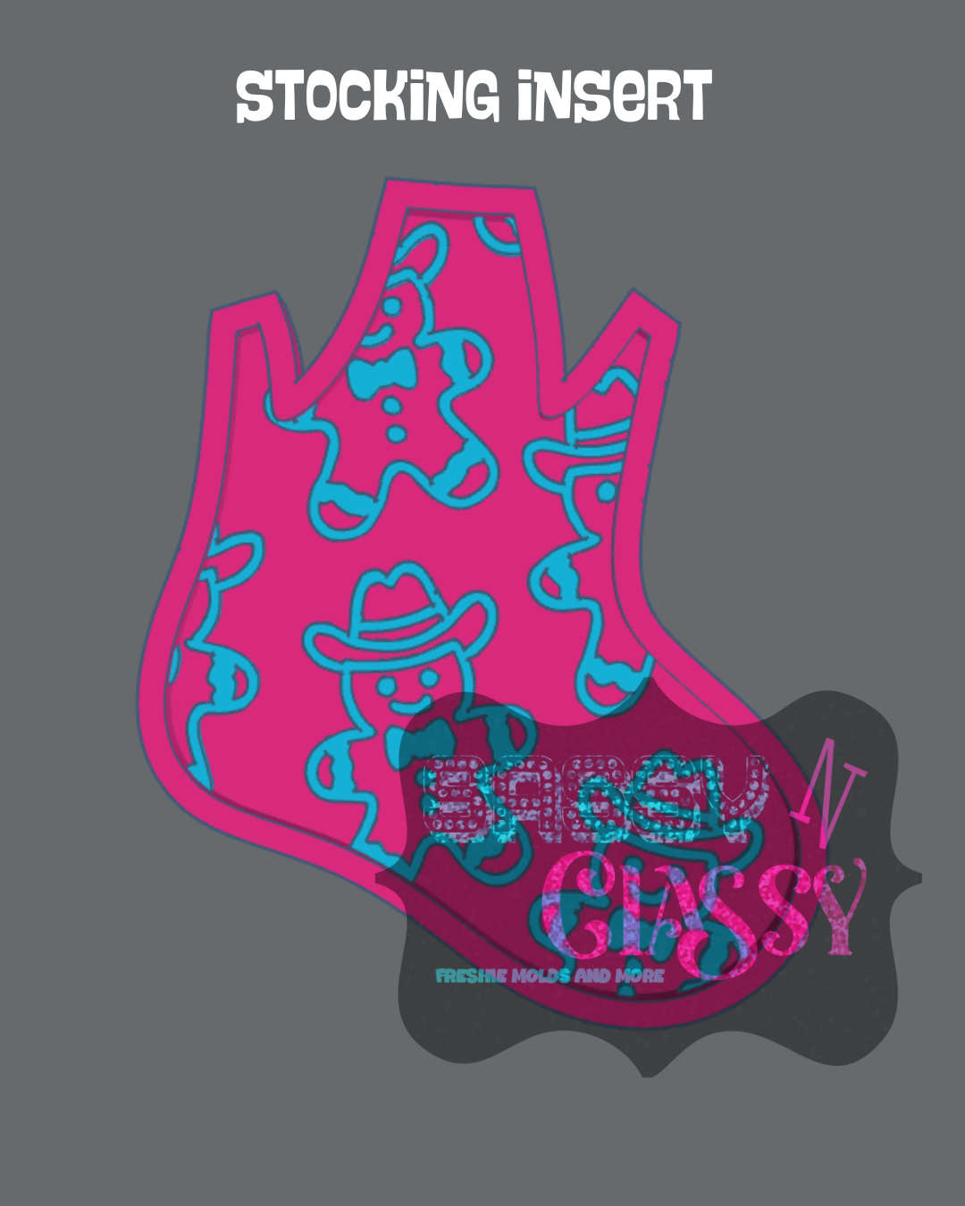 Stocking with Bow Insert Set