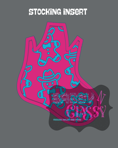 Stocking with Bow Insert Set