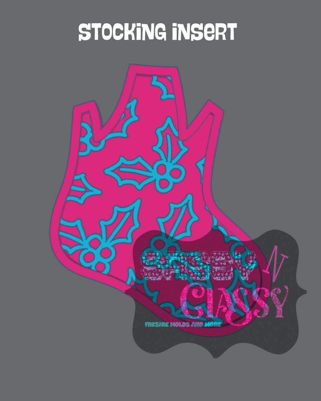 Stocking with Bow Insert Set