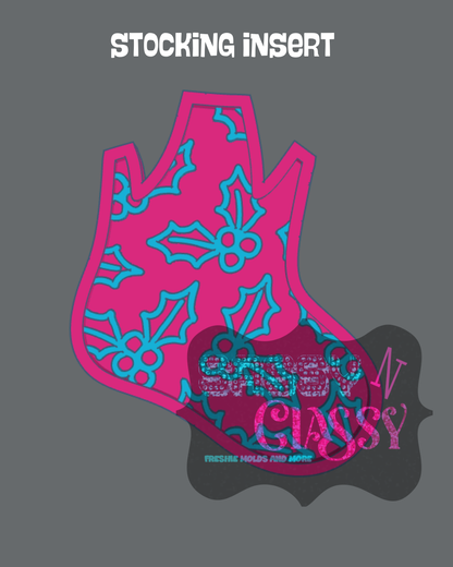 Stocking with Bow Insert Set