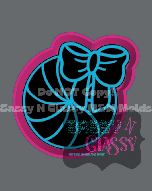 Peppermint with Bow Freshie Mold