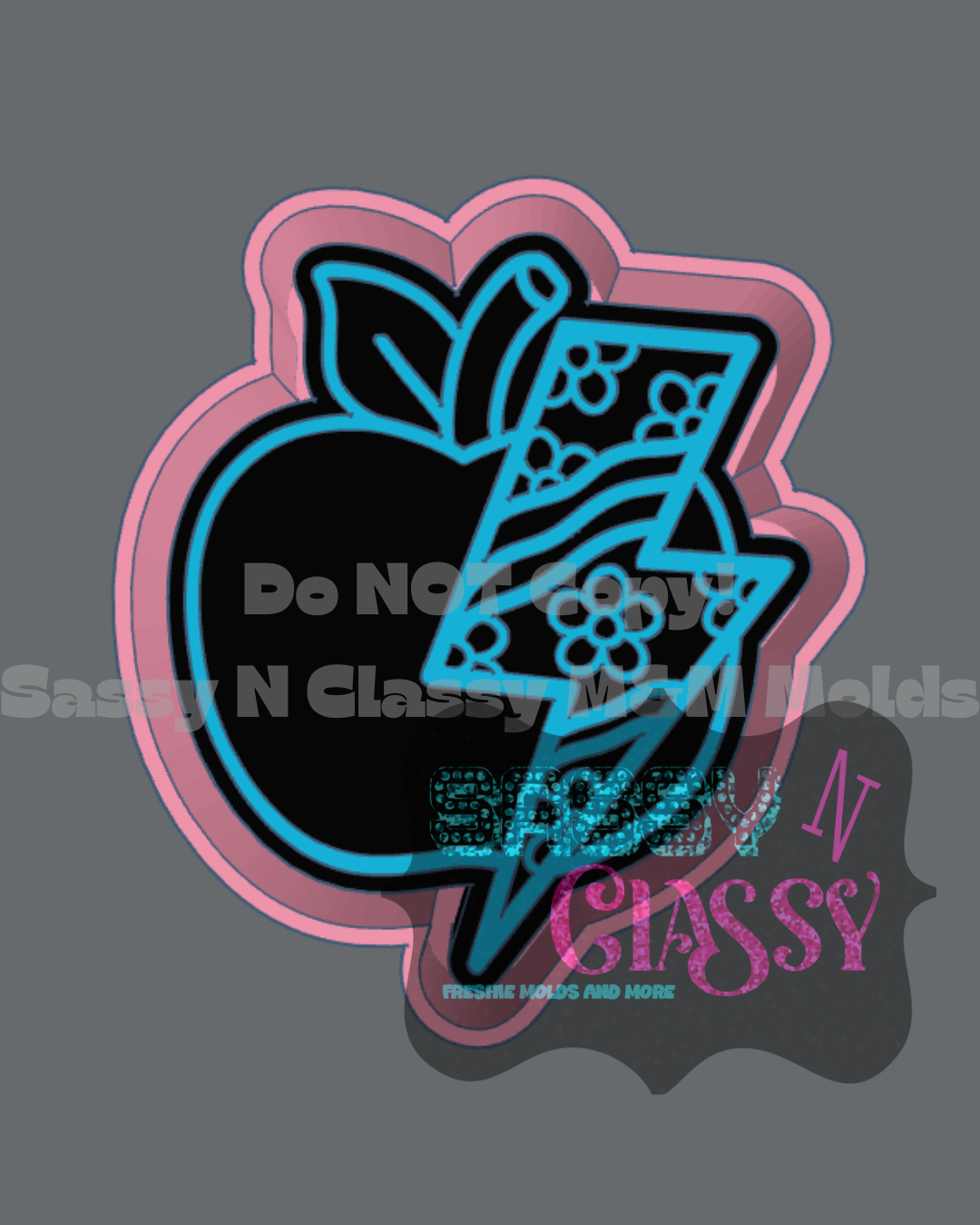 Apple with Groovy Bolt Freshie Mold