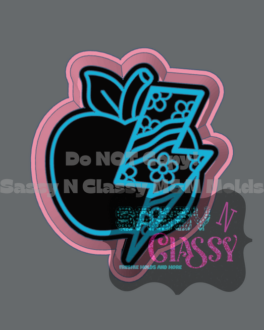Apple with Groovy Bolt Freshie Mold