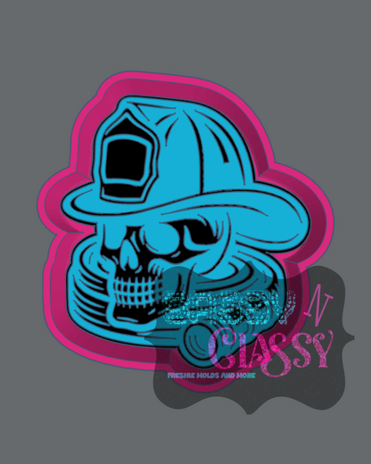 Firefighter Skull with Hose Freshie Mold