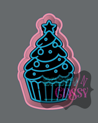 Christmas Tree Cupcake Freshie Mold