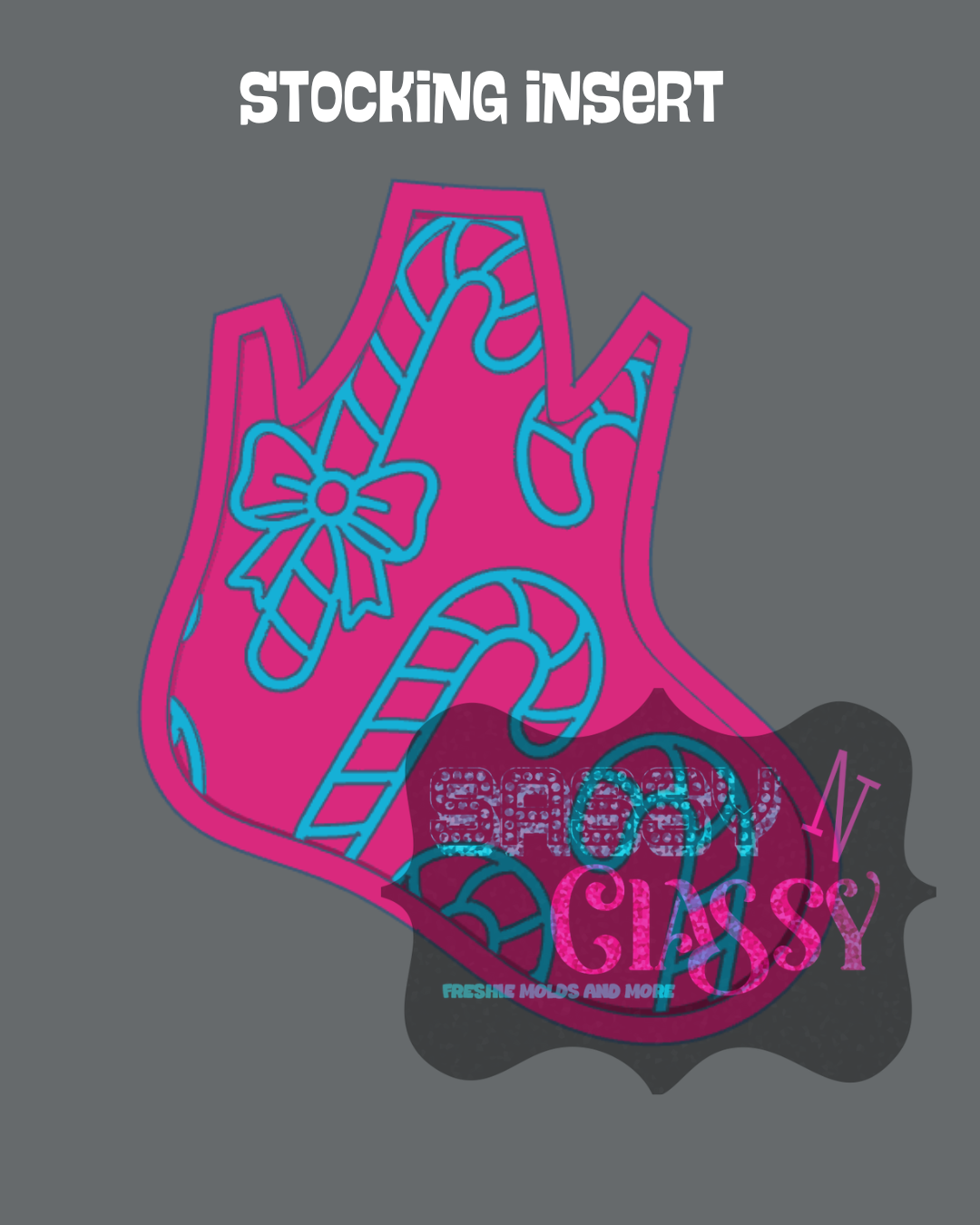 Stocking with Bow Insert Set