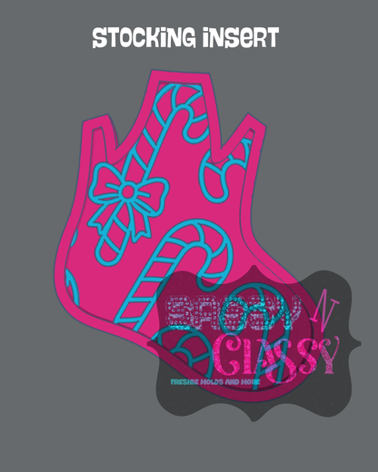 Stocking with Bow Insert Set