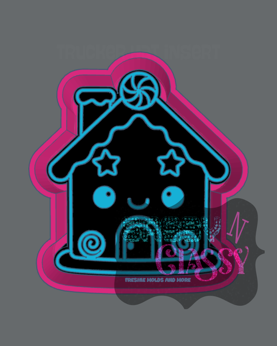 Cute Gingerbread House Freshie Mold