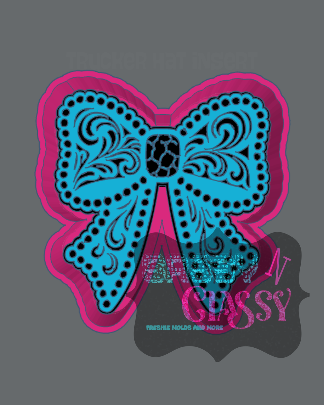 Tooled and Jeweled Bow Freshie Mold