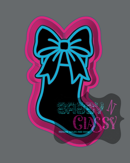 Stocking with Bow Freshie Mold