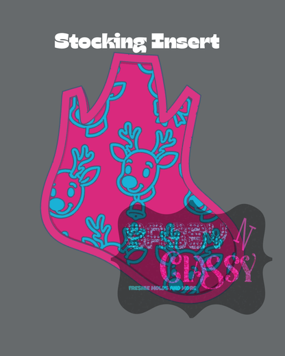 Stocking with Bow Insert Set