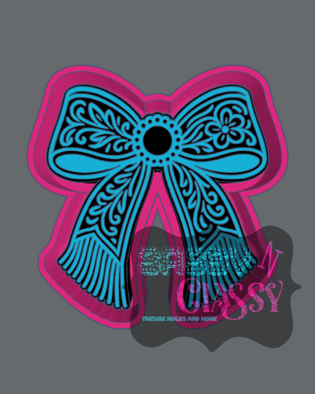 Tooled Fringe Bow Freshie Mold