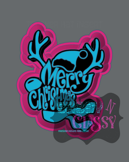 Merry Christmas Reindeer Freshie Mold