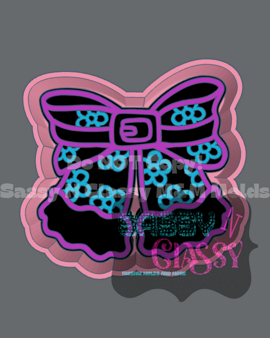 Flower Santa Bow Freshie Mold