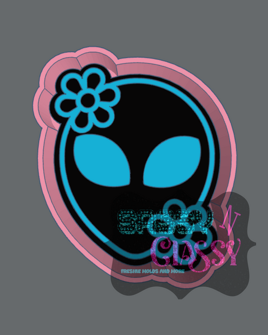 Alien with Daisies Freshie Mold