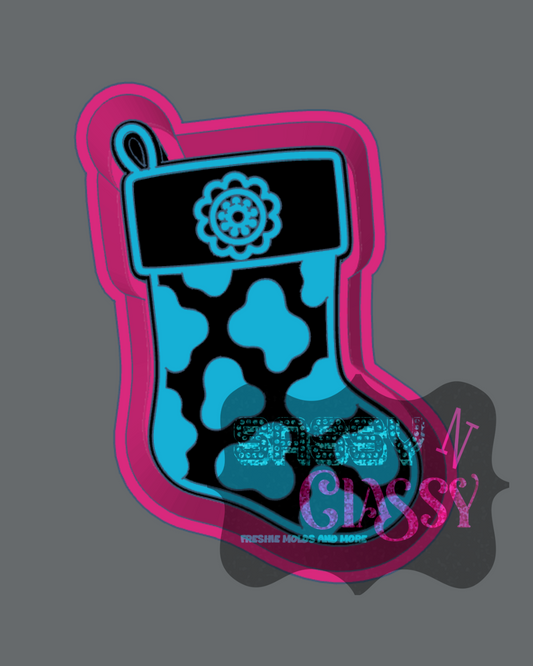 Cowprint Stocking Freshie Mold
