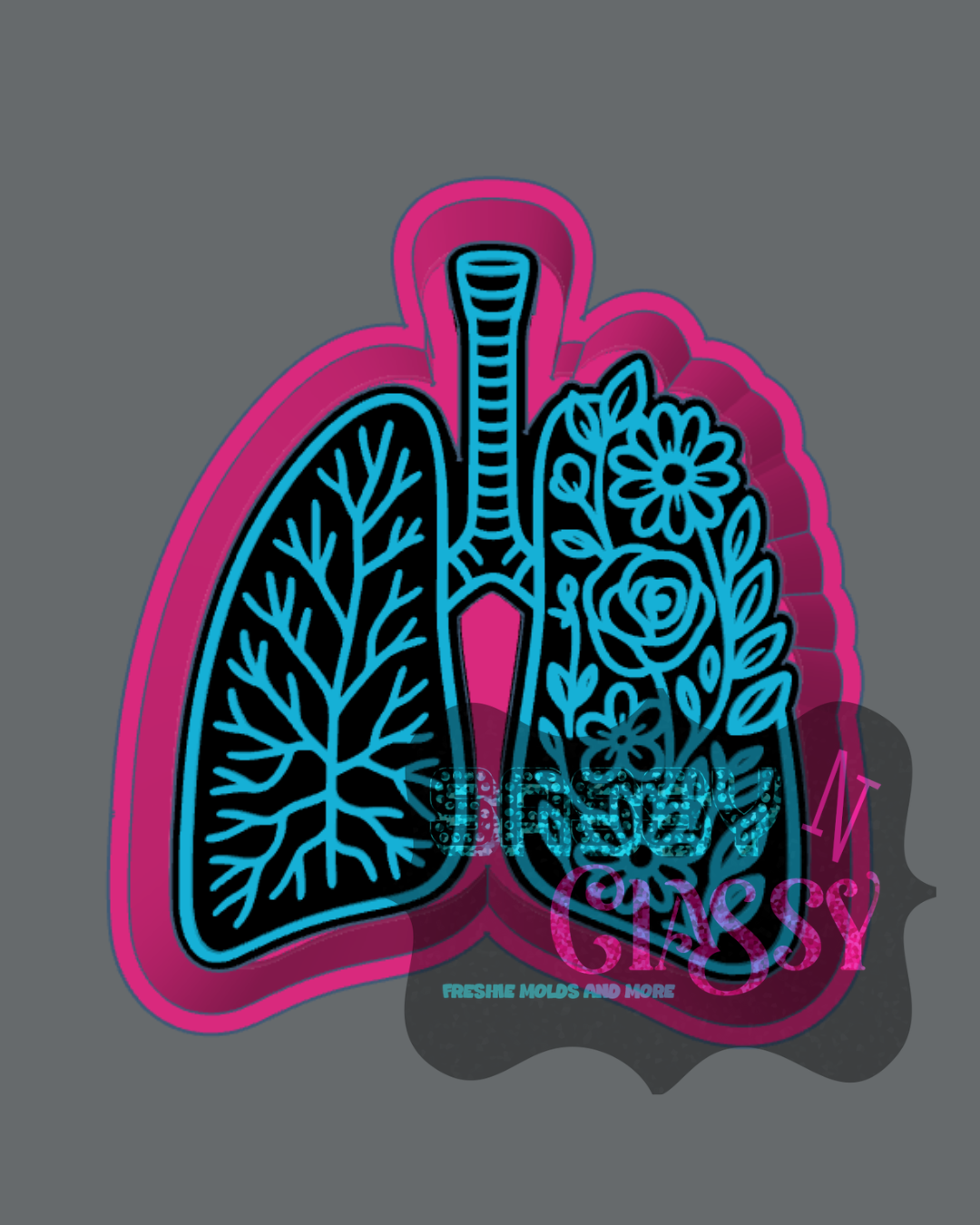 Floral Lungs Freshie Mold