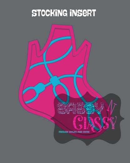 Stocking with Bow Insert Set