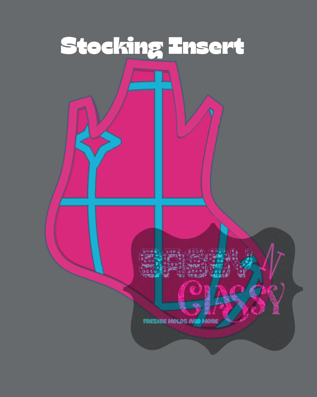 Stocking with Bow Insert Set