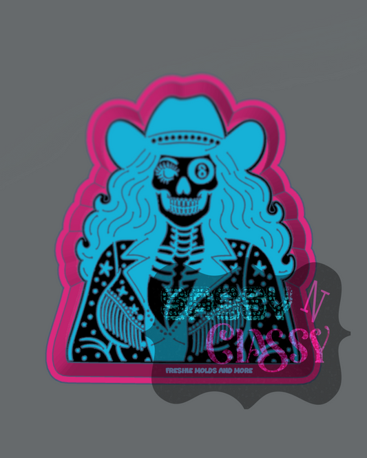 SNC Exclusive Skeleton Cowgirl Freshie Mold