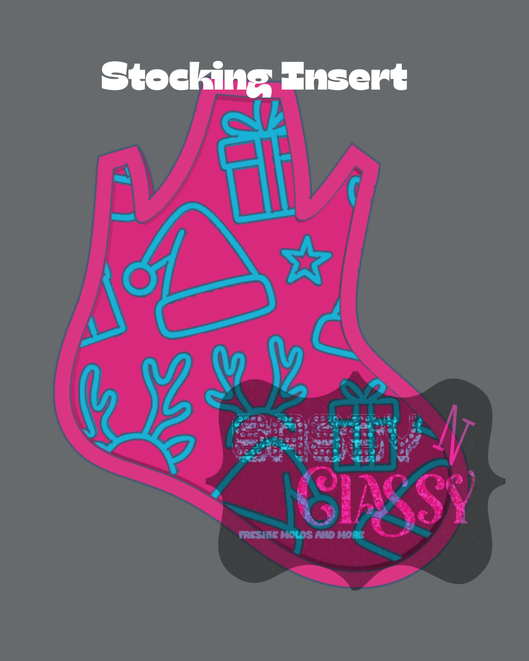 Stocking with Bow Insert Set