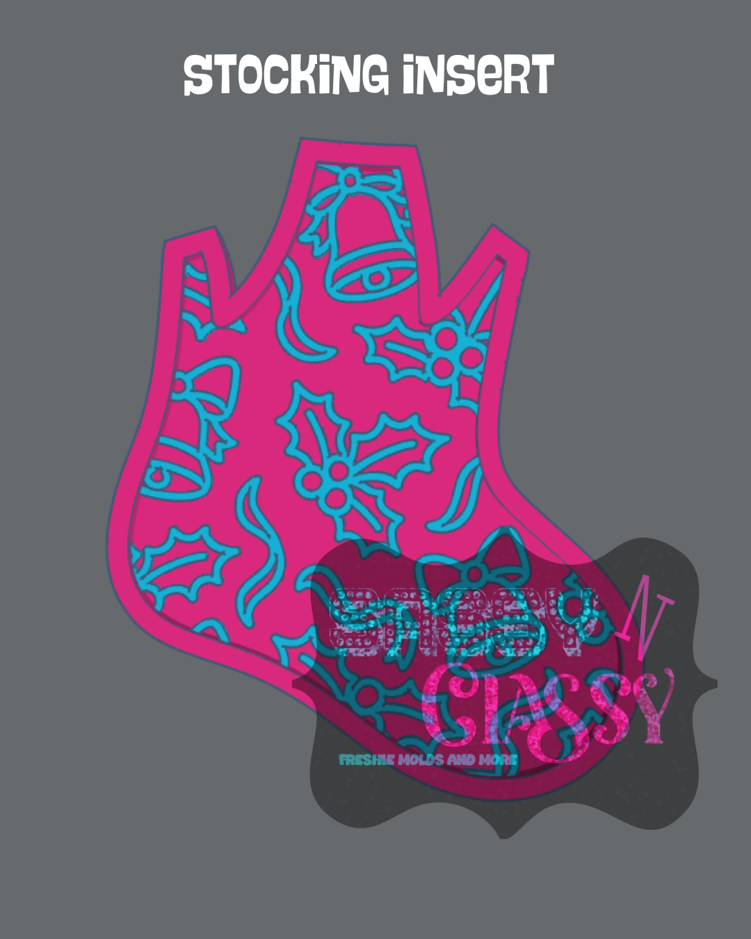 Stocking with Bow Insert Set