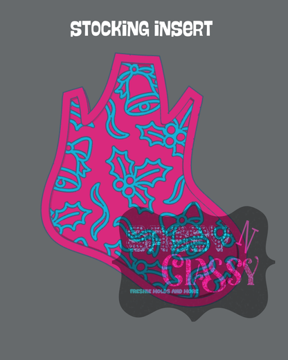 Stocking with Bow Insert Set